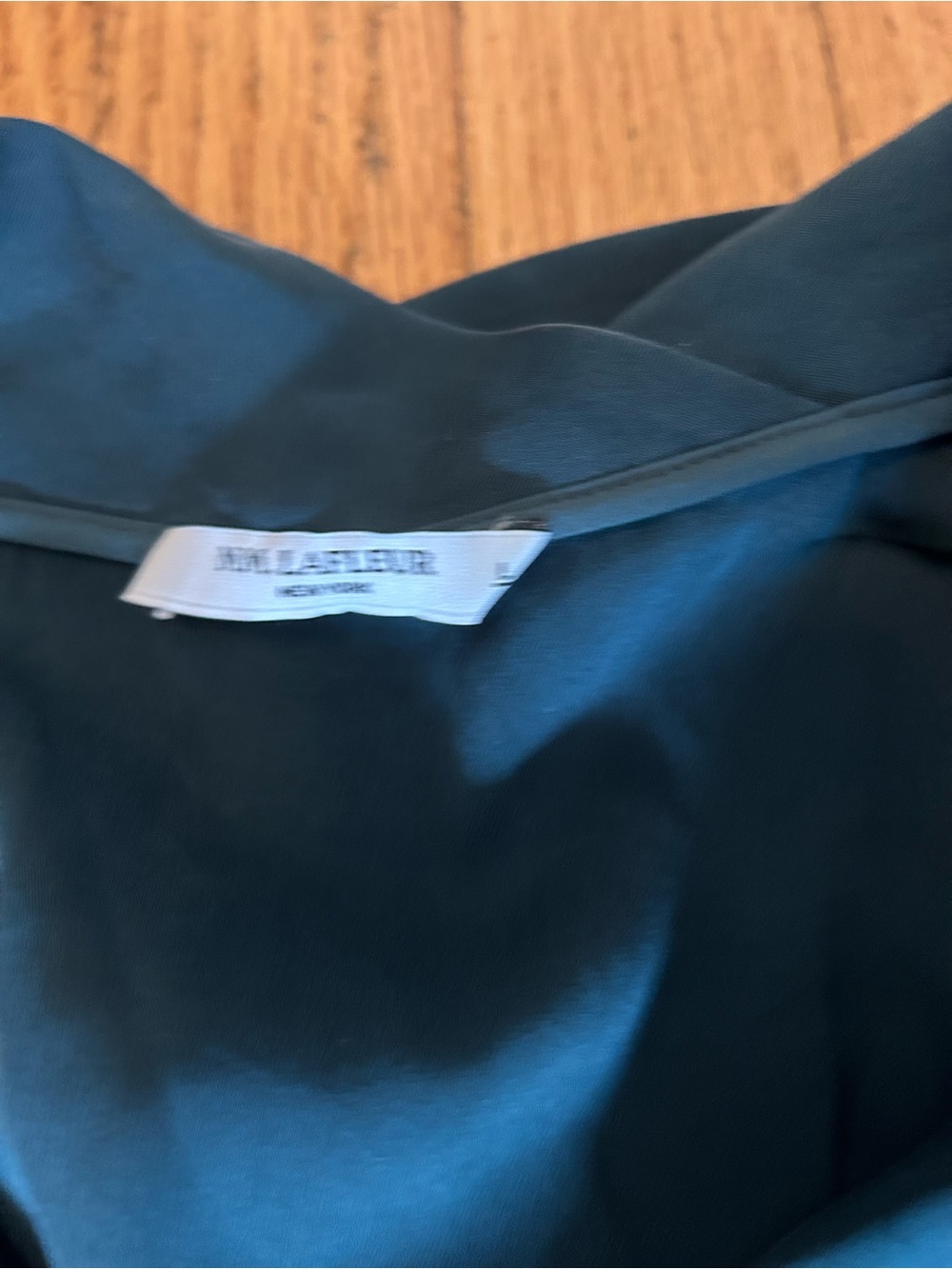 M m lafleur Silk-Blend Teal Wrap Dress - Picture 3 of 4